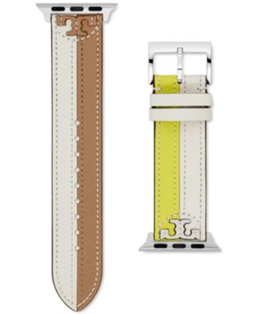 Tory Burch Women's Color Blocked Leather Strap For Apple Watch® 38mm/40mm |  Connecticut Post Mall