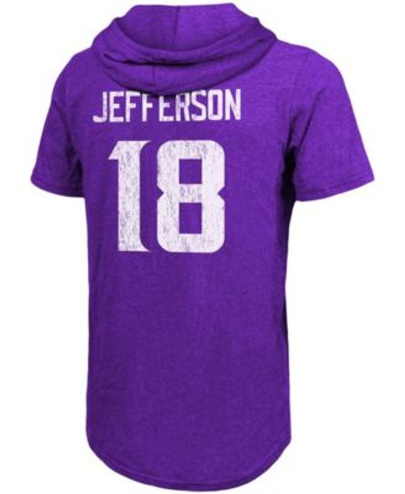 Fanatics Men's Justin Jefferson Purple Minnesota Vikings Player Name Number  Pullover Hoodie