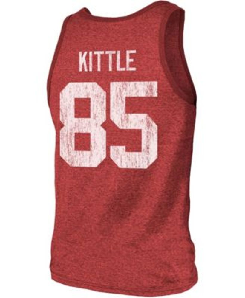 Men's New Era Scarlet San Francisco 49ers Brushed Muscle Tank Top