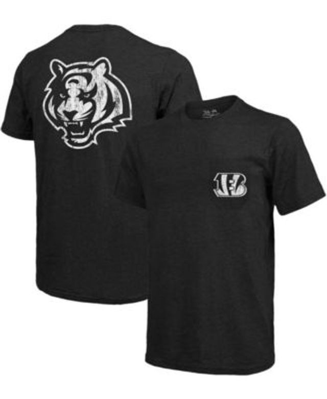 Cincinnati Bengals Majestic Threads Tri-Blend Pocket T-Shirt - Black