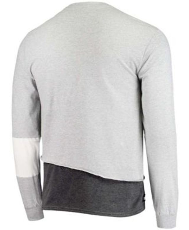 Tennessee Titans Refried Apparel Sustainable Upcycled Angle Long Sleeve  T-Shirt - Navy/Gray