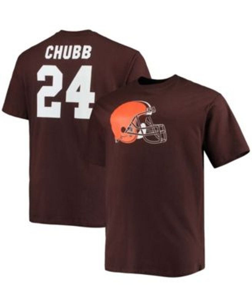Fanatics Men's Big and Tall Nick Chubb Brown Cleveland Browns Player Name  Number T-shirt