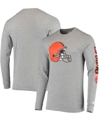 Juniors Gray/Orange Cleveland Browns Beth Camo Dip-Dye T-Shirt