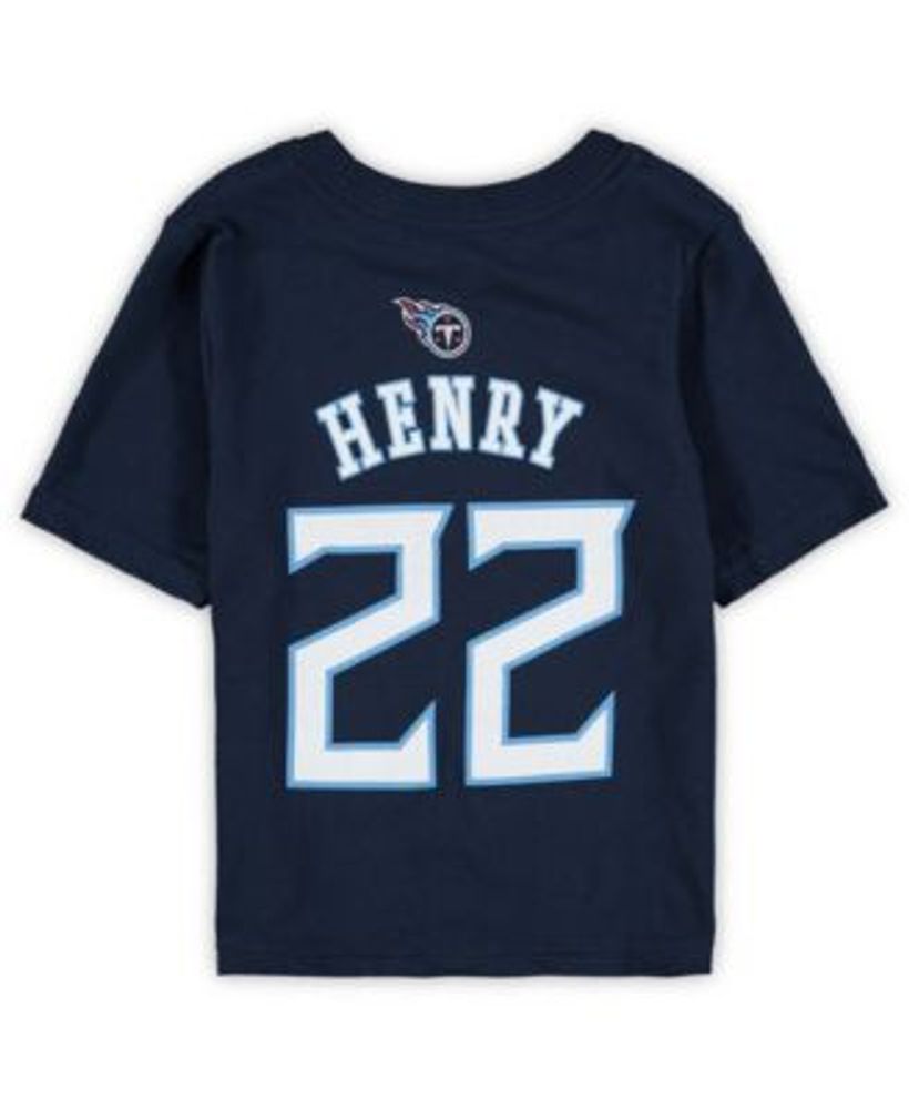 Outerstuff Toddler Boys and Girls Derrick Henry Navy Tennessee Titans  Mainliner Player Name and Number T-shirt - Macy's