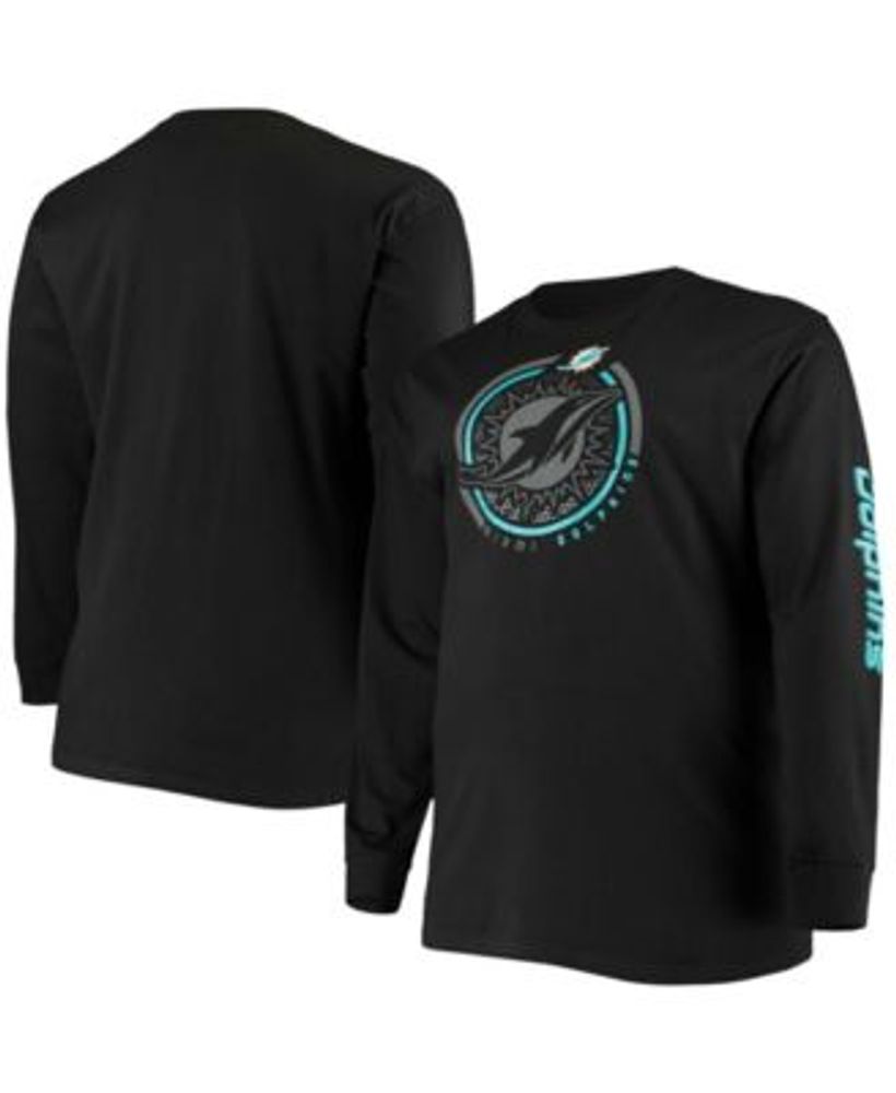 Fanatics Men's Big and Tall Black Miami Dolphins Color Pop Long