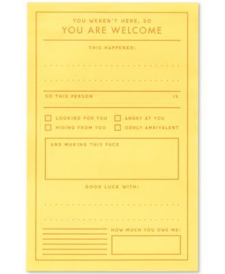 You Are Welcome Note Pad