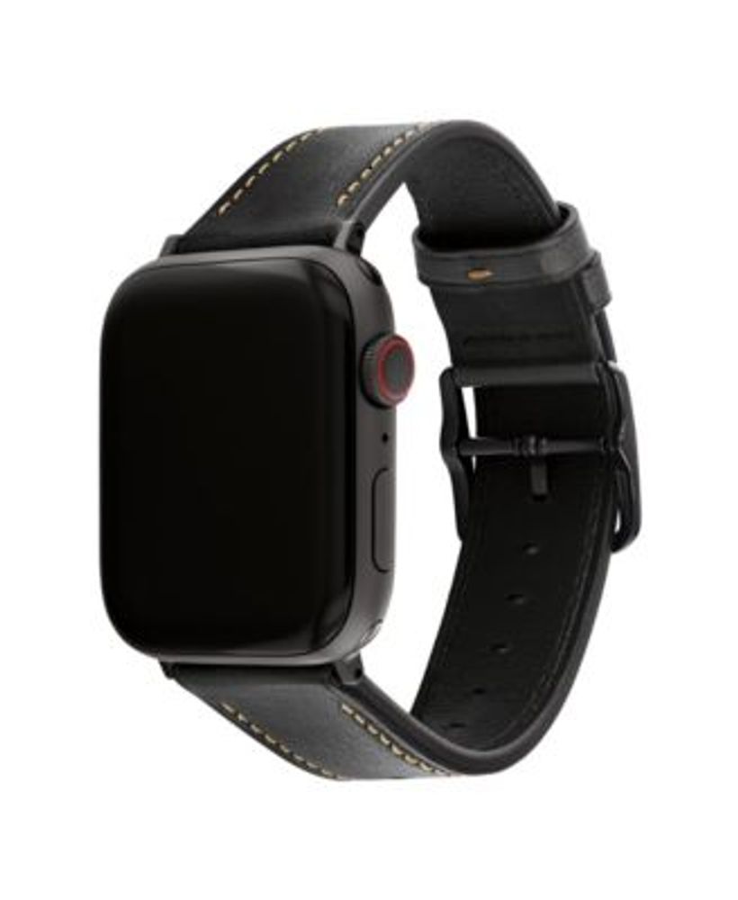 Black Leather Strap 42/44/45mm Apple Watch Band