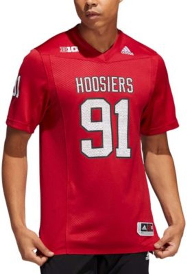 Ladies Indiana Hoosiers Adidas #1 Football Crimson Jersey / Medium