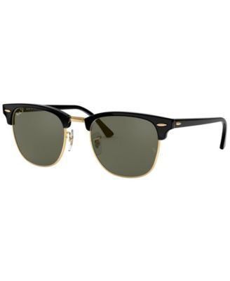 Unisex Low Bridge Fit Sunglasses, RB3016F Clubmaster Classic 55