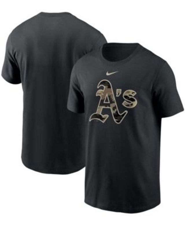 Men's Nike Black Oakland Athletics Camo Logo T-Shirt Size: Small