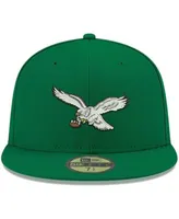 New Era Men's Cream Philadelphia Eagles Retro 59FIFTY Fitted Hat