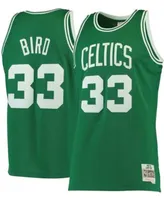 Men's Mitchell & Ness Larry Bird Kelly Green Boston Celtics 1985/86 Galaxy  Swingman Jersey