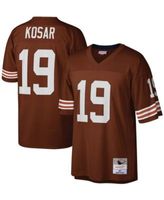 Men's Mitchell & Ness Jim Brown Orange/Brown Cleveland Browns 1963 Split  Legacy Replica Jersey