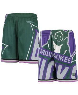 Men's Mitchell & Ness Turquoise Utah Jazz Big & Tall Hardwood Classics Big  Face 2.0 Shorts