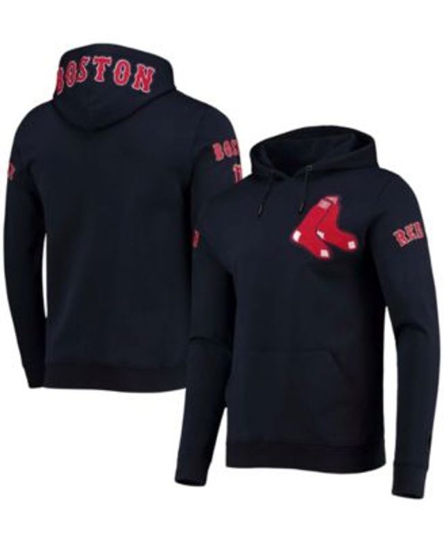 Men's Nike Navy Boston Red Sox Logo Lockup Performance Short-sleeved Pullover Hoodie