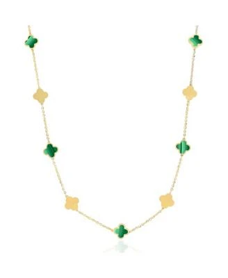 14K Yellow Gold Mini Clover Necklace