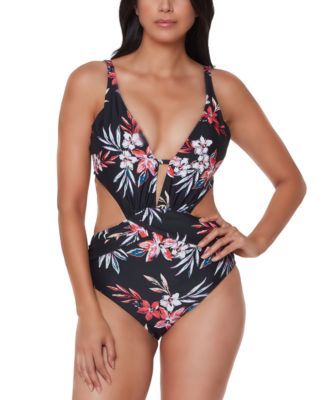 Cutout Tummy Toner One-Piece Swimsuit, Created for Macy's