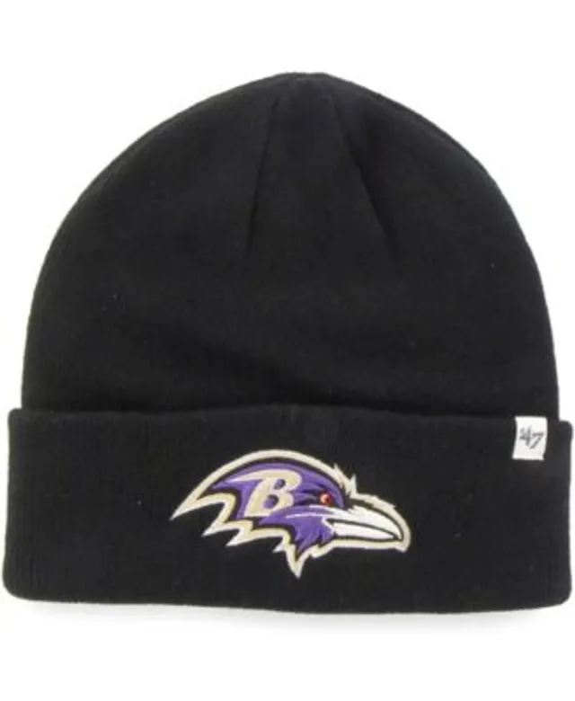 Outerstuff Preschool Boys and Girls Purple and Black Baltimore Ravens  Jacquard Tassel Knit Hat with Pom