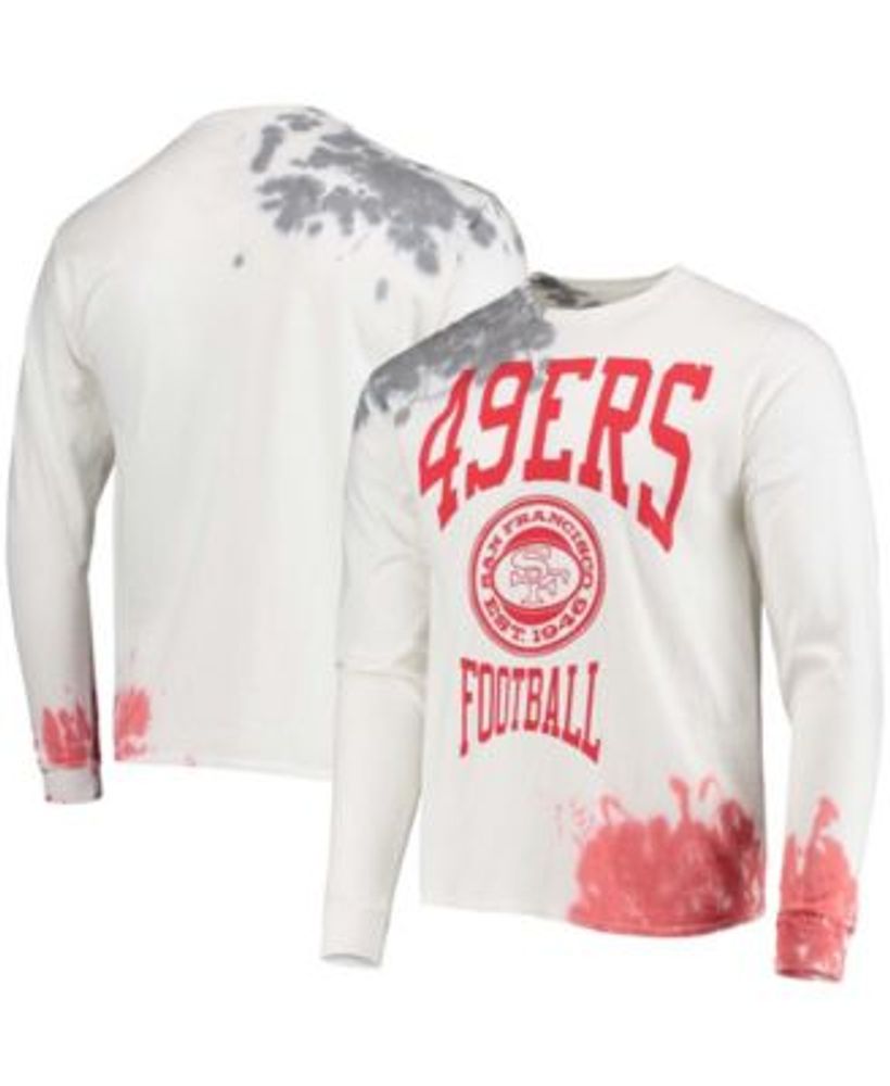 Junk Food Men's Cream San Francisco 49ers Tie-Dye Long Sleeve T-shirt