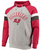 Starter Men's Heather Gray, Red Tampa Bay Buccaneers Home Run Raglan Pullover  Hoodie - Macy's