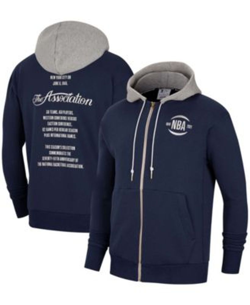 Men's Antigua Heathered Gray Dallas Cowboys Team Victory Full-Zip Hoodie