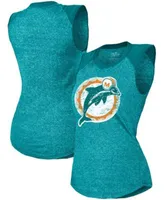 Nike Women's Miami Dolphins Logo Tri-Blend White Tank Top