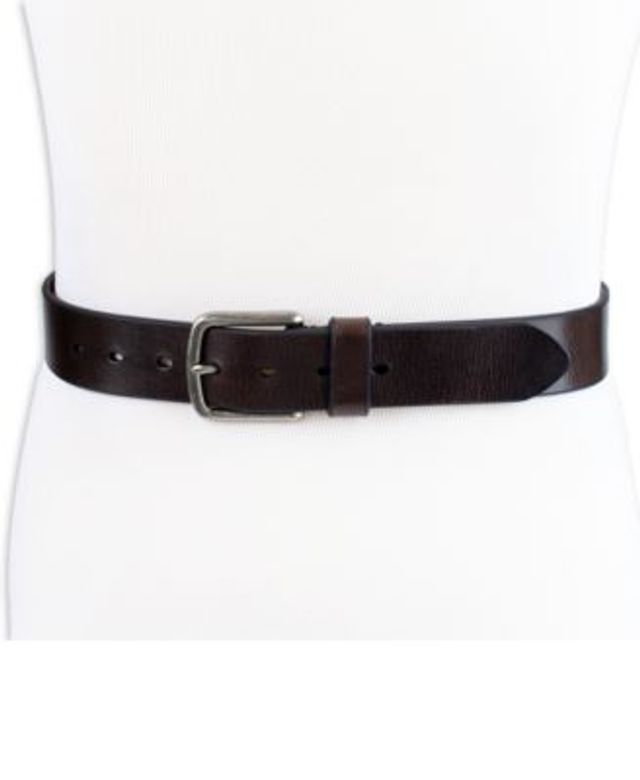 Tommy Hilfiger Stitched-Loop Brown Belt - Macy's