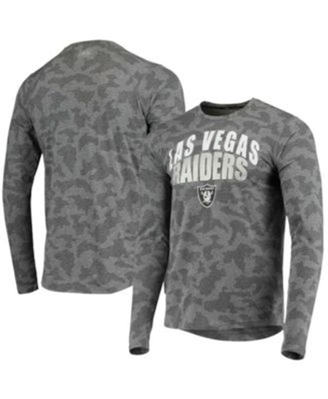 Men's Starter Black/White Las Vegas Raiders Halftime Long Sleeve T-Shirt