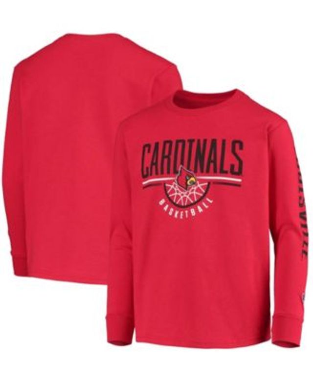 Youth Champion Red Louisville Cardinals Basketball Long Sleeve T-Shirt