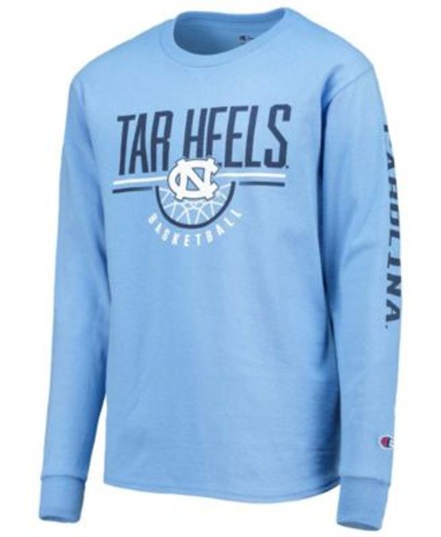 Youth Champion Carolina Blue North Carolina Tar Heels Lockup Long Sleeve T- Shirt