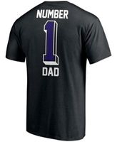 Fanatics Men's Black Baltimore Ravens #1 Dad T-Shirt