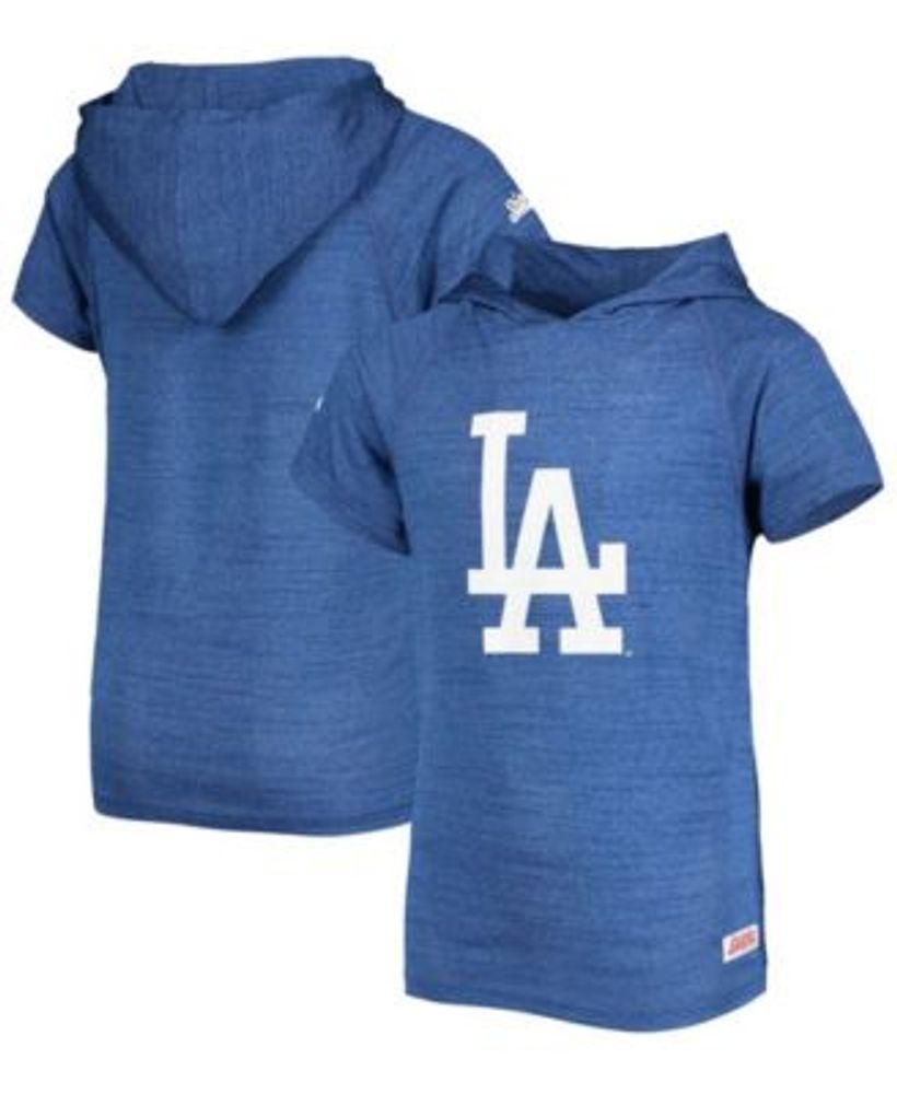 Youth Heathered Gray Los Angeles Dodgers Wordmark Full-Zip Hoodie