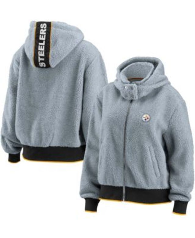 Lids Pittsburgh Steelers New Era Women's Sherpa Full-Zip Jacket - Cream