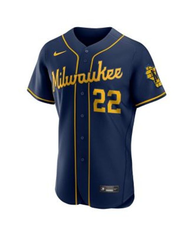 Men's Nike Christian Yelich Navy Milwaukee Brewers 50th Season Alternate  Authentic Player Jersey