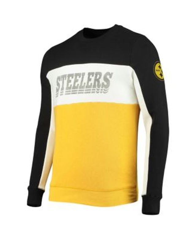 Men's Mitchell & Ness Black and Gold Pittsburgh Steelers Big and Tall 1975 World Champions Pullover Black,Gold