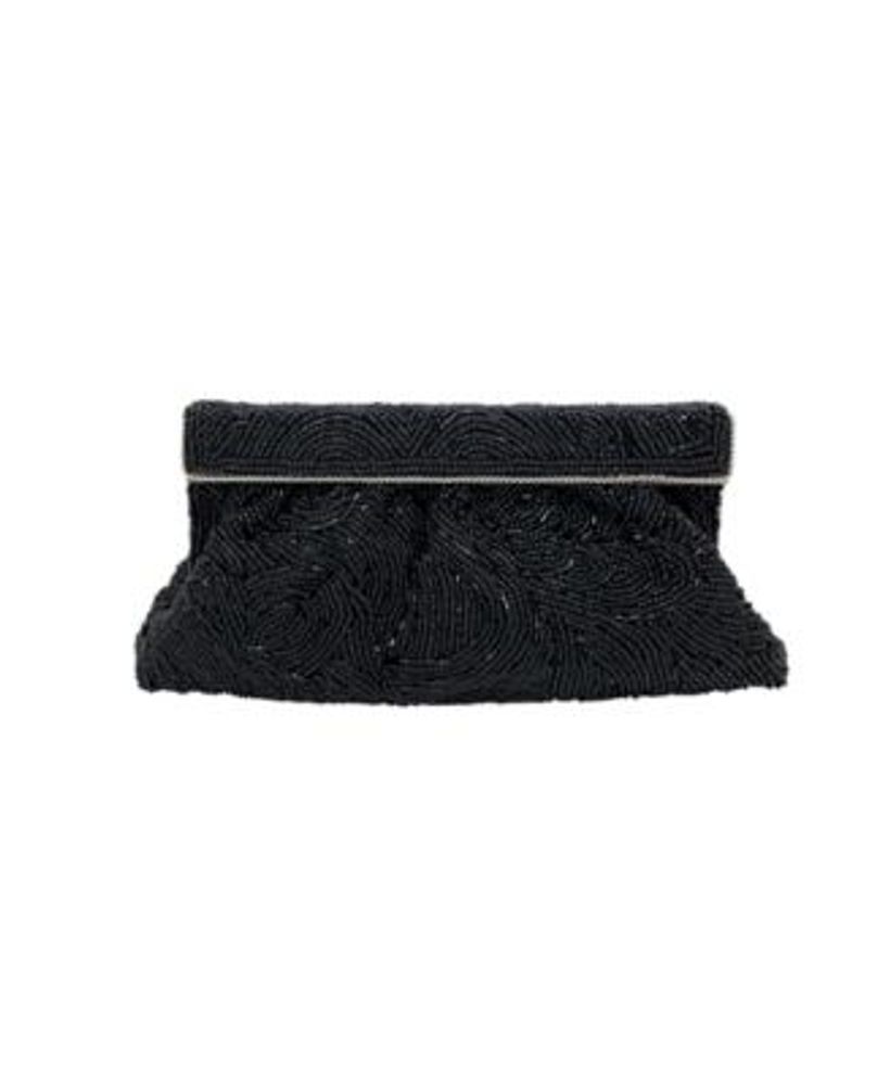 La Regale Clutch Purse Black Beaded