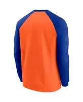 Chicago Bears Nike Historic Raglan Crew Performance Sweater - Navy/Orange