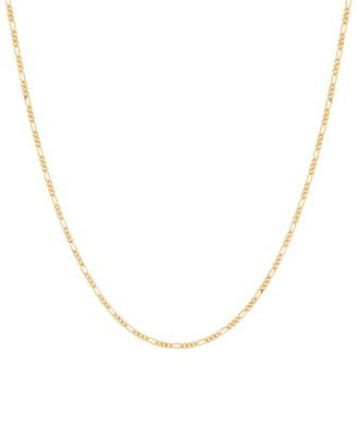Figaro Link 18" Chain Necklace 14k Gold-Plated Sterling Silver, Created for Macy's (Also Silver)