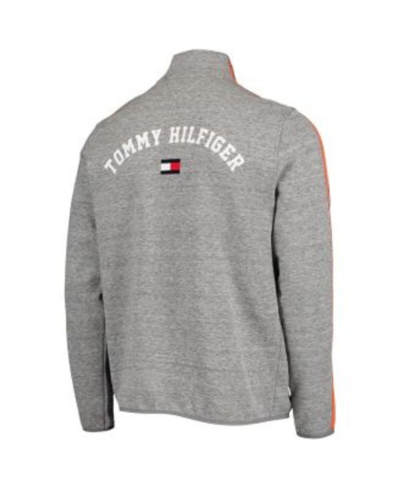 Tommy Hilfiger Men's Heathered Gray Denver Broncos Mario Quarter-Zip Jacket