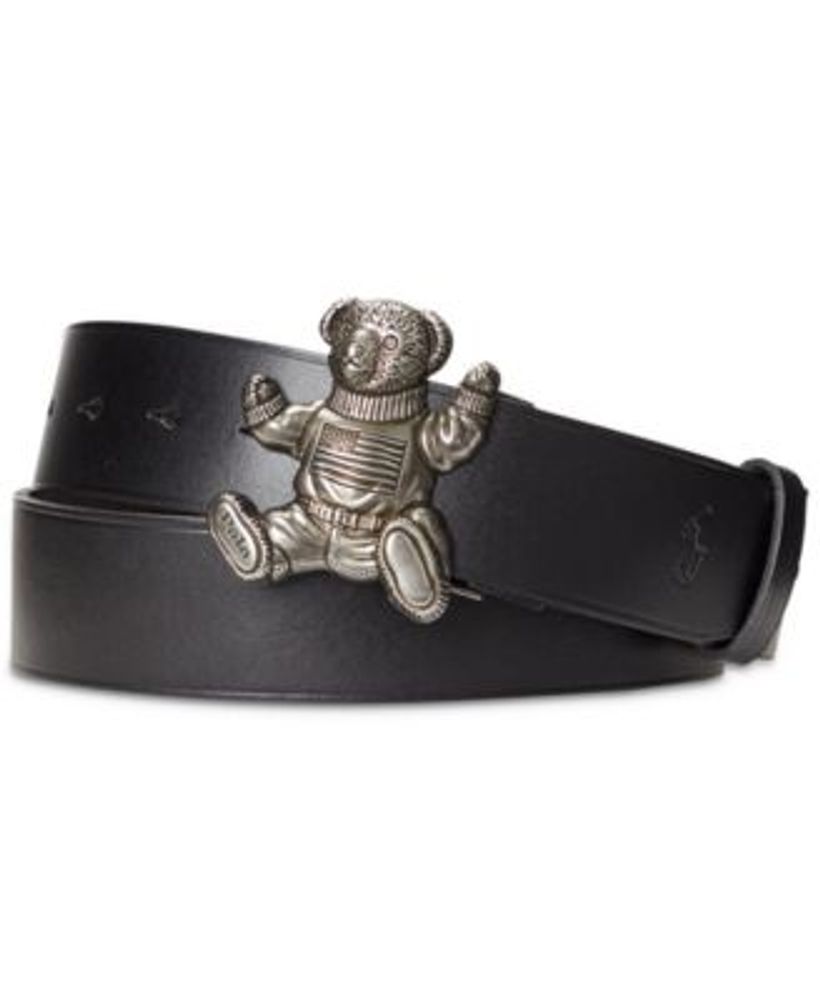 Polo Ralph Lauren Men's Polo Bear Leather Belt | Hawthorn Mall