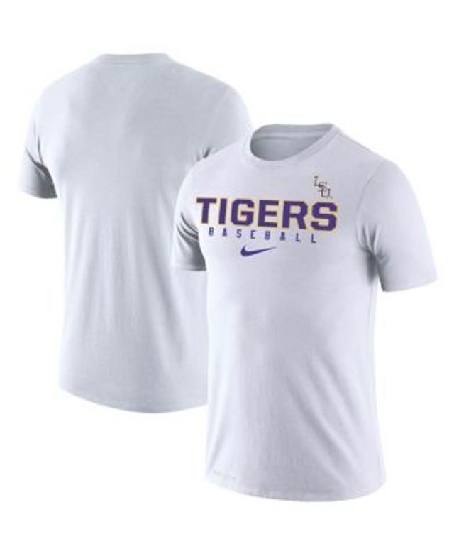 Men's White LSU Tigers Alex Box Stadium Baseball T-Shirt