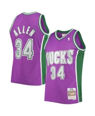 Ray Allen Milwaukee Bucks Mitchell & Ness 1996-97 Hardwood Classics Reload  Swingman Jersey - Purple