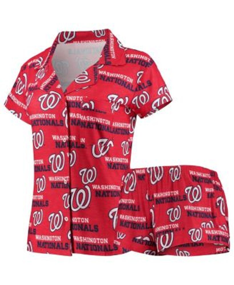 Women's Concepts Sport Navy New York Yankees Zest Allover Print Button-Up Shirt & Shorts Sleep Set Size: Medium