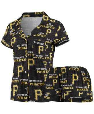 Concepts Sport Women's Royal Los Angeles Dodgers Zest Allover Print Button-Up Shirt and Shorts Sleep Set