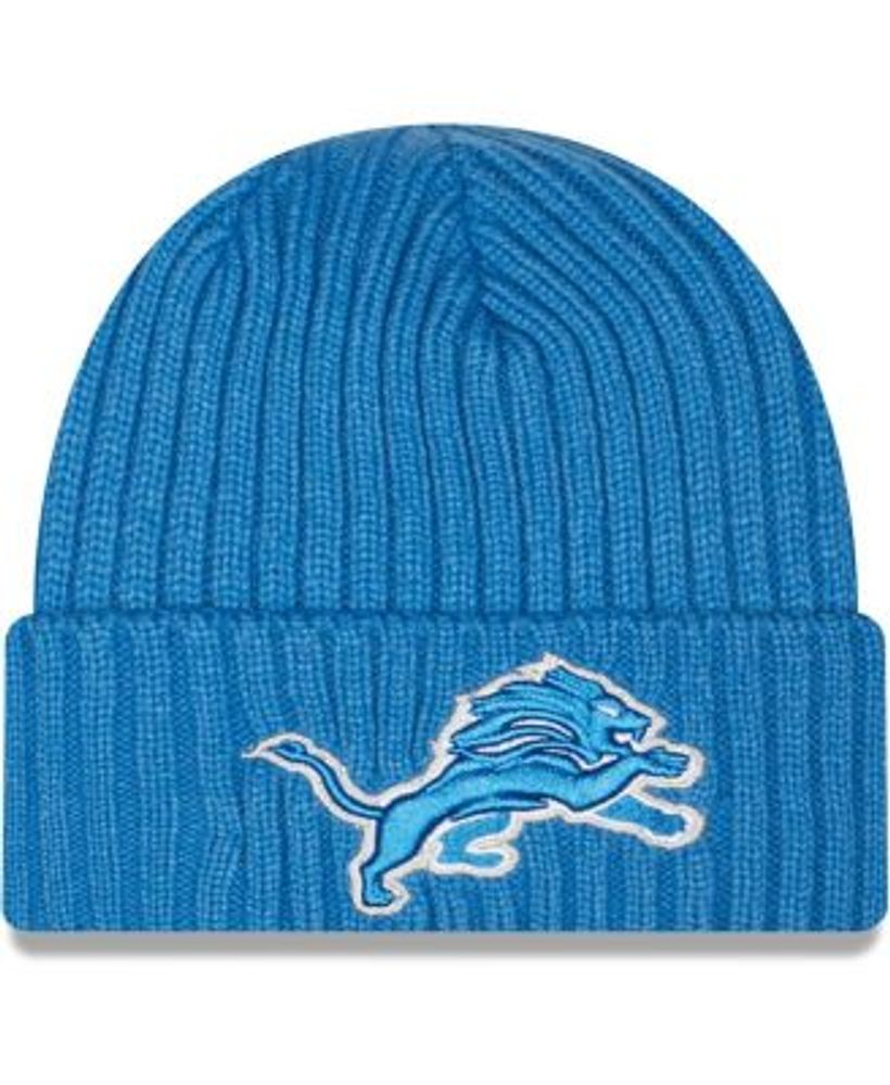 New Era Men's Blue Detroit Lions Core Classic Cuffed Knit Hat