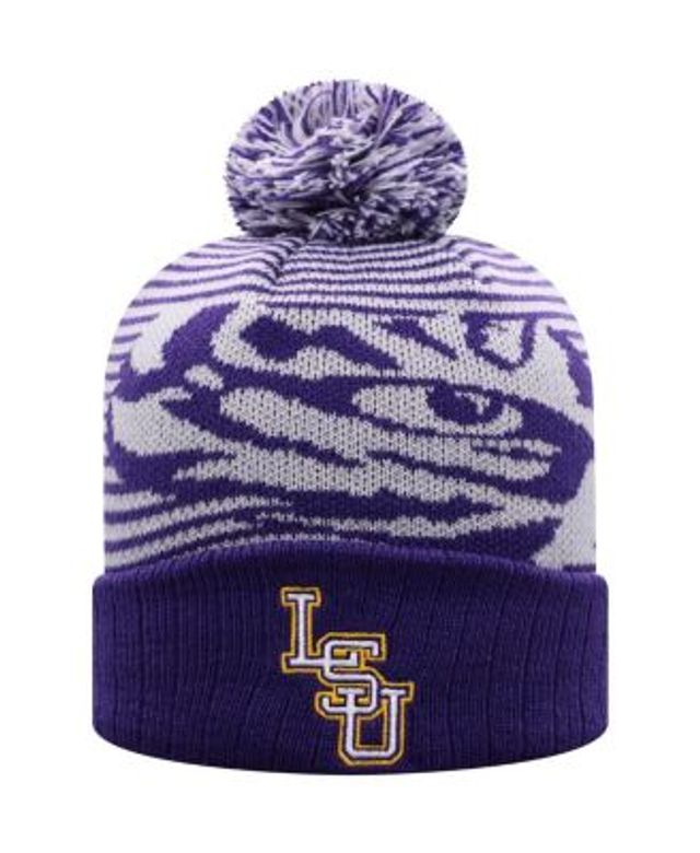 Men's New Era Purple Los Angeles Lakers Identity Cuffed Knit Hat
