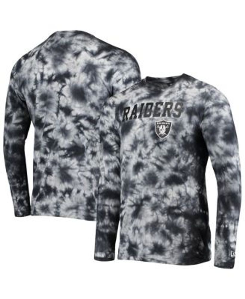 New Era Men's Black Las Vegas Raiders Tie-Dye Long Sleeve T-shirt