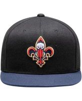 Men's Mitchell & Ness Black/Navy New Orleans Pelicans Logo