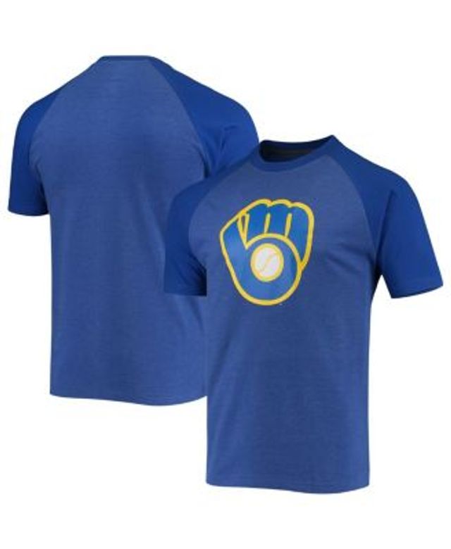 Nike Men's Nike White/Royal Milwaukee Brewers Rewind 3/4-Sleeve T