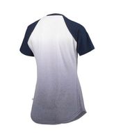 Touch Women's Navy, White New York Yankees Shortstop Ombre Raglan V-Neck T-Shirt - Navy, White